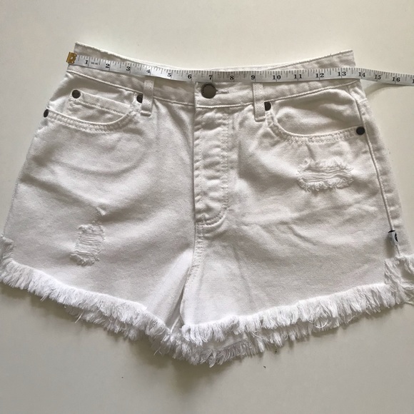 Sisstr Revolution White Denim Distressed Shorts - Picture 13 of 16